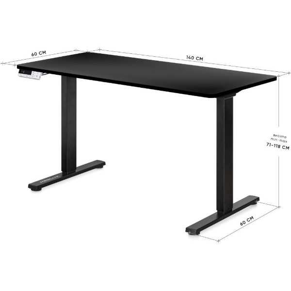 Фото - Стіл з електрорегулюванням висоти Mealux PowerDesk Duo Black (EVO-242 Duo B/B)